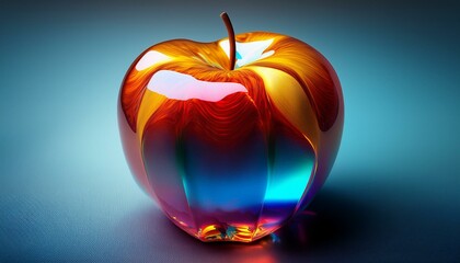 Sleek glass apple for minimalist style.