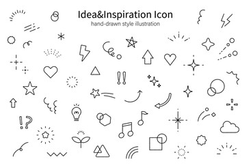 アクセント　飾り　イラスト　セット　装飾　落書き　キラキラ　星　ハート　矢印　素材　かわいい