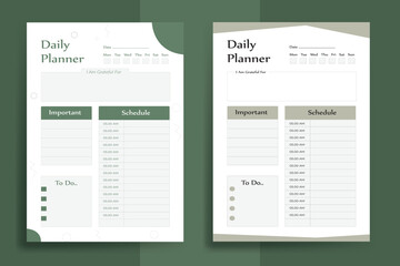 Planning for the day in the daily planner