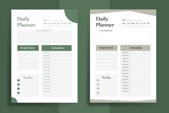 Planning for the day in the daily planner