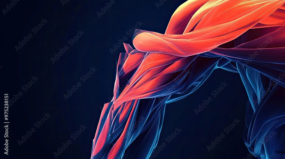 Poster a stunning abstract representation of a horse, crafted with vibrant colors and smooth flowing shapes