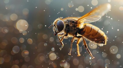 Metamorphosis of a scarab beetle captured in motion, transforming from one stage to the next.