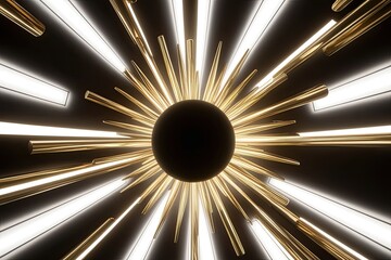 Onyx Starburst Effect with Glossy Light Rays and Dusk Glow Visuals