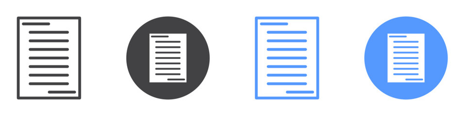 Format icon flat line symbol set.