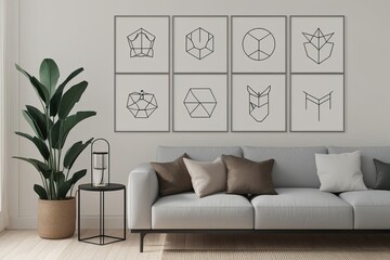 Contemporary Geometric Zodiac Signs Minimalist Astrology Icon Collection
