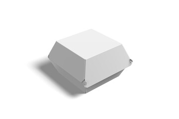 High Angle View of Burger Box, 3D Illustration