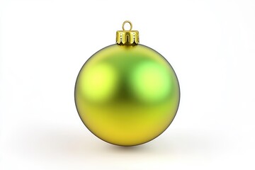 A vibrant green Christmas ornament sparkles with festive cheer, ready to adorn holiday trees with joy during the winter season