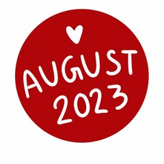2023 august calendar icon illustration