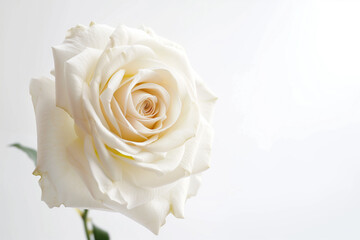 Single Rose on Clean Solid Background