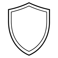 Shields vector on white backgroun