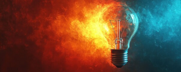 Illuminating Idea Evolution: Lightbulb Morphing into Abstract Geometric Shapes