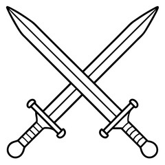 Swordson vector on white background