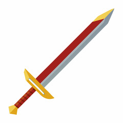 Swordson vector on white background