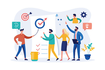 Strategic planning, plan to overcome difficulty or obstacle to reach goal or target, team brainstorm or competitor analysis