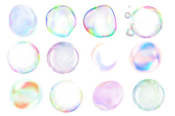 Bubble effects png cut out set