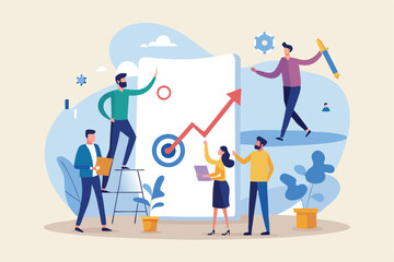 Strategic planning, plan to overcome difficulty or obstacle to reach goal or target, team brainstorm or competitor analysis