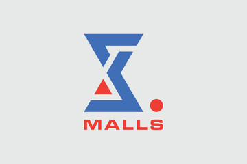 malls logo design template