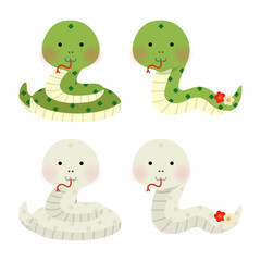 蛇のベクターイラストセット