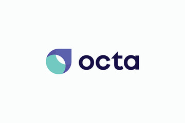 abstract O with octa logo design template