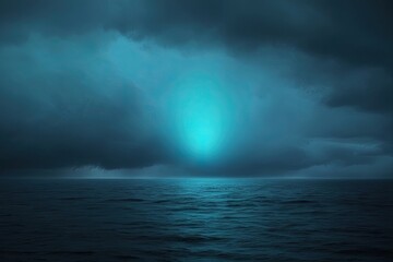 Mint Blue Glow with Stormy Background and Dynamic Gradient Noise Effect