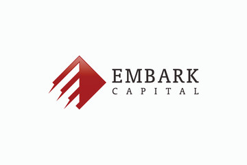 letter e triangle capital logo design template