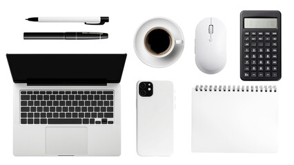 Work from home stationery set png cut out set