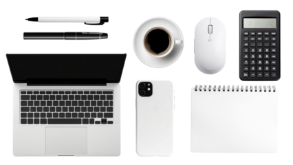 Work from home stationery set png cut out set