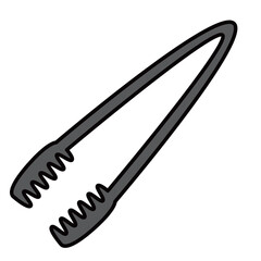 トングと呼ばれる調理道具のイラスト