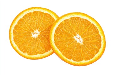 Fototapeta premium Orange slices. Fresh organic orange isolated on white background. Orange Collection, ai