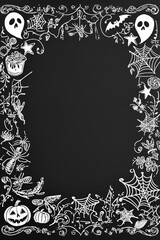 Halloween template for greeting card, background, advertising, AI generated