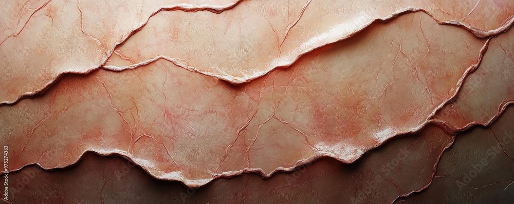 Aufkleber Close-up of textured surface showcasing layers with subtle colors and patterns ideal for backgrounds or artistic projects.