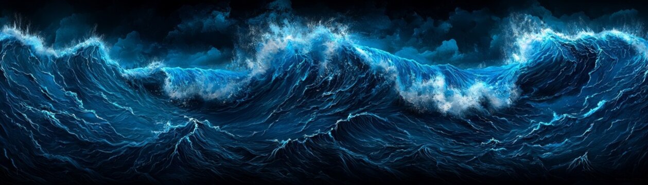 Watercolor of a stormy ocean, symbolizing the uncontrollable force of anger
