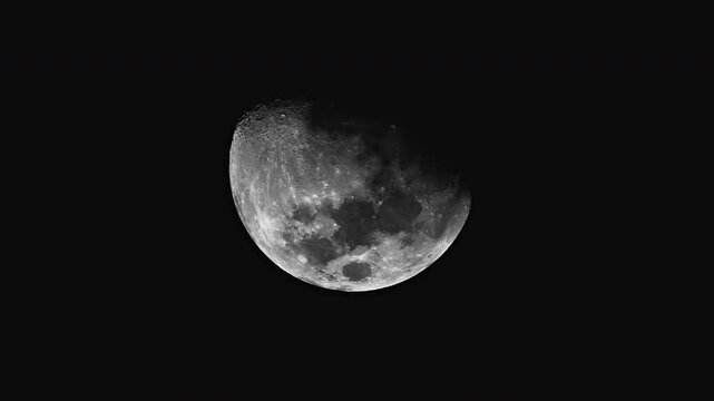 Moon through telescope