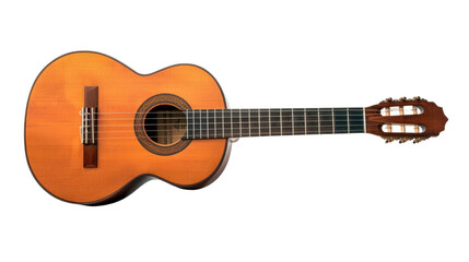 Obraz premium Acoustic guitar on transparent background