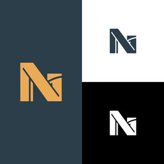 letter N financial company business logo vector illustration template design