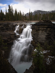 waterfall in the mountains