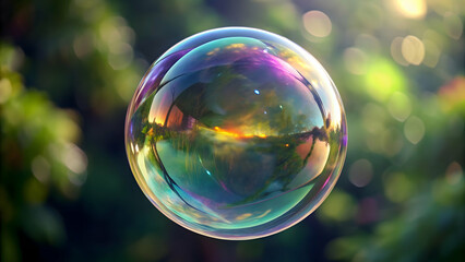Bubbles inside a bubble floating in the air, bubble,floating, air, soap, clear, round, spherical, delicate, fragile