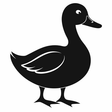 recommend clip art: duck vector, clean clear shape vector, silhouette duck isolated on white