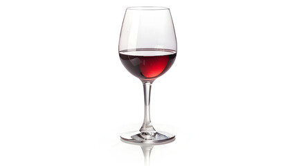 Glass of Wine Isolated on White Background.