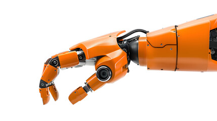 Industrial Robot Machine Hand Isolated on White Background.