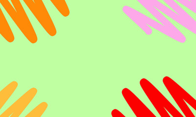 abstract color drawing pencil scribbles on white background. features abstract precis colorful strokes, perfect for kids background themes. Each stroke is isolated on a green background. watercolor

