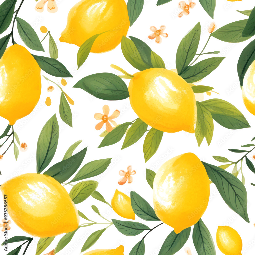 Canvas Prints PNG Lemon backgrounds pattern fruit.