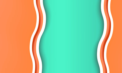 3d abstract wave background on blue color tone. orange background with wavy line. wave stroke. banner template with text space. advertise banner template. blue gradient background. vector illustration