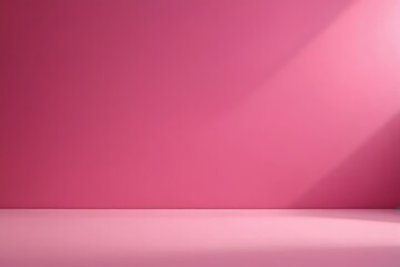a pink room with a spotlight and a pink wall                           