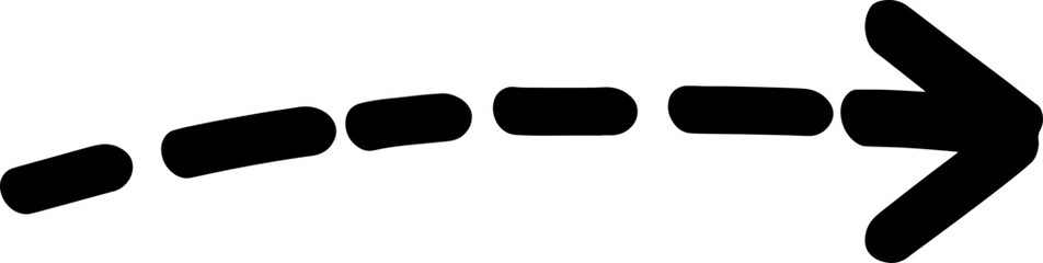 Dotted Line Curved Arrow