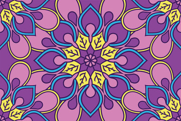 colorful ornamental mandala design background