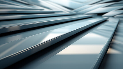 Sleek and futuristic background with white and metallic silver tones, featuring geometric lines and soft reflections, giving a high-tech and professional feel for presentations