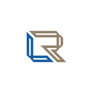 recommend clip art: modern  luxury letter L and R logo design template