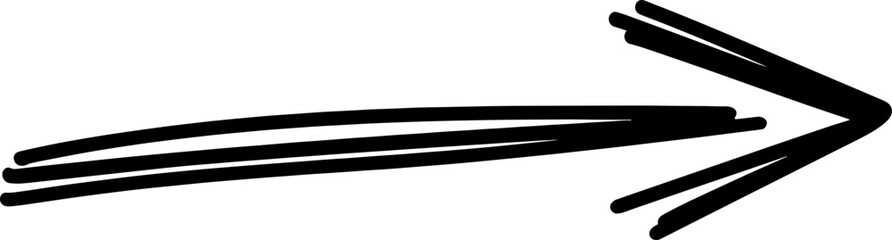 Hand-sketched Directional Arrow