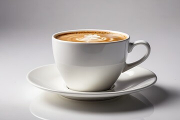 Naklejka premium a cup of coffee on a saucer 